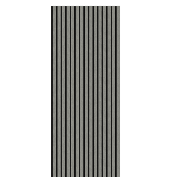 Grey Acoustic Wood Wall Panel Thin Slat - Image 2