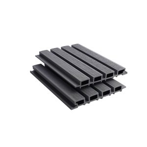 Composite Slatted Cladding Silver